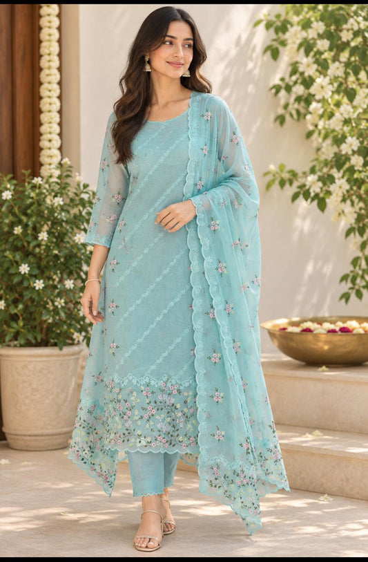 Mul Cotton unstitched Suit